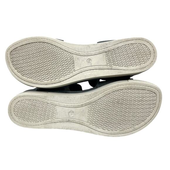 Eileen Fisher Spree Sport Platform Sandal Gray Silver Size 8.5 Leather Upper - Picture 13 of 13